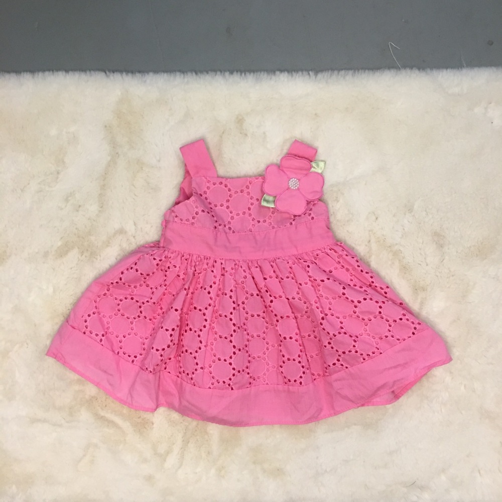 Sweetheart Rose eyelet dress size 3/6 mo